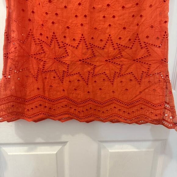 Veronica Beard Red Eyelet Star Tee‎ Top – Size 0 - Picture 5 of 10